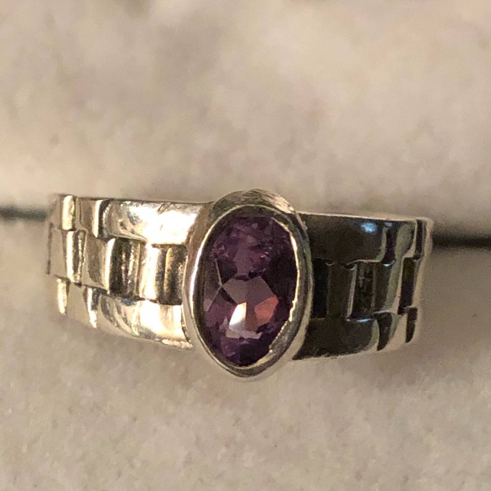 Sterling silver amethyst ring